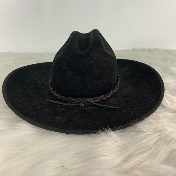 Wrangler Sheepskin Leather Cowboy Hat 